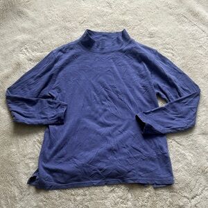 L.L. Bean Purple Turtleneck – Size L | 100% Cotton | Cozy-Core Essential |